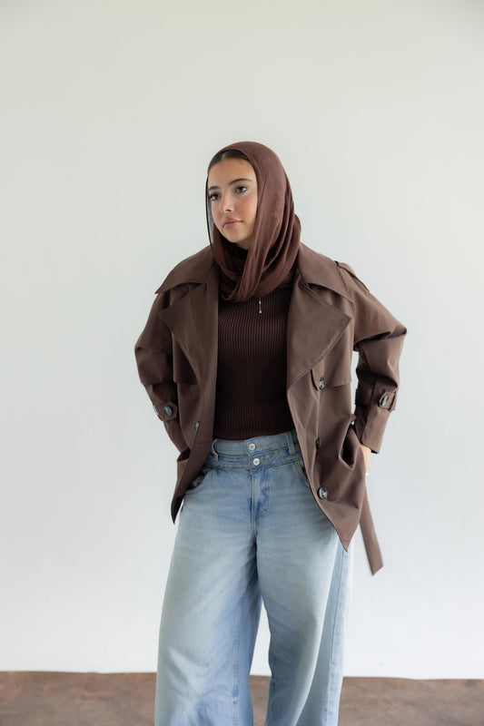 It Girl Energy Trench Coat - Macchiato
