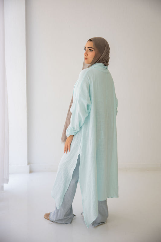 Sunset Flow Cardigan - Sky Blue