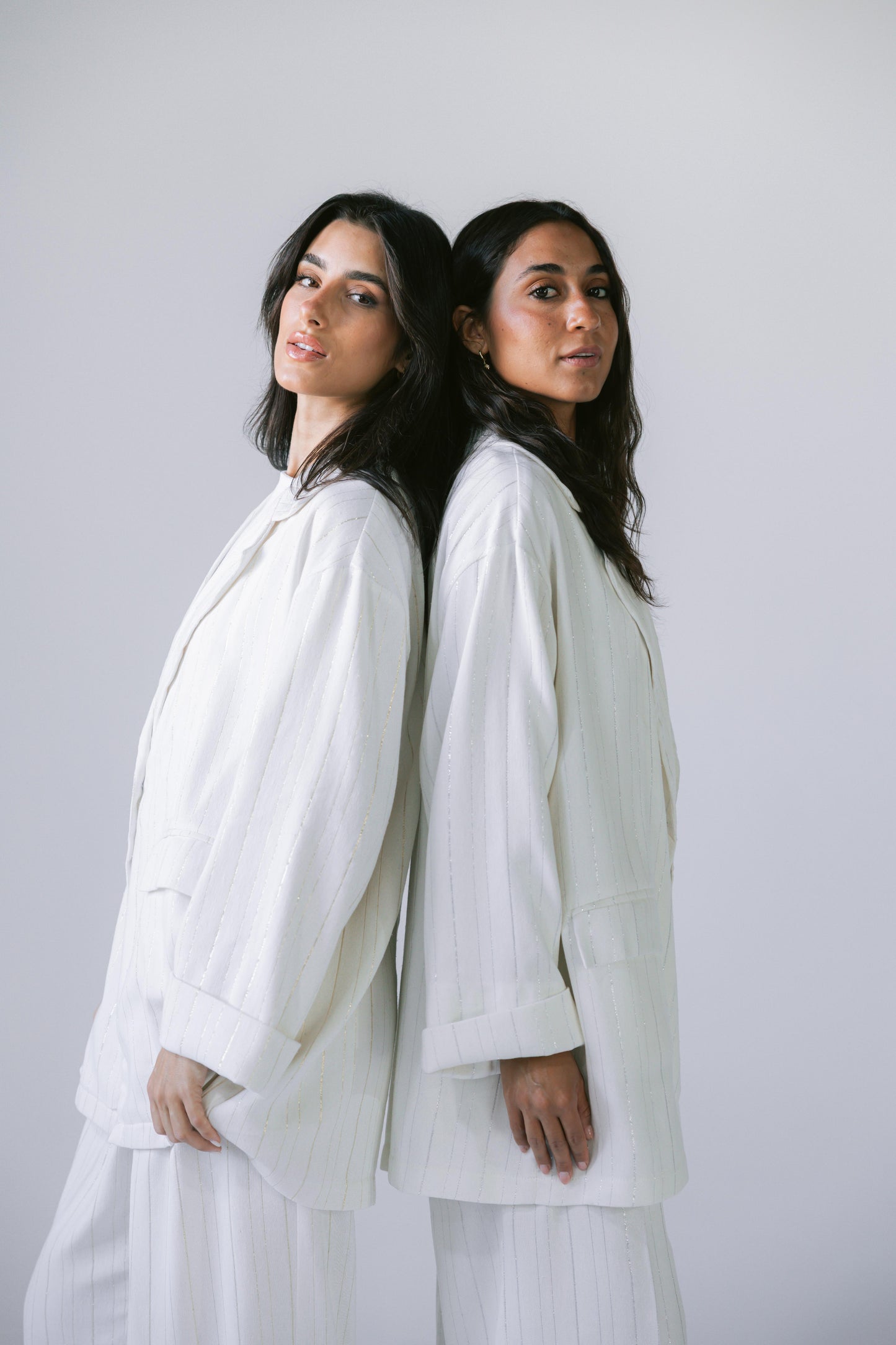 All That Glitter Linen Set - Silver