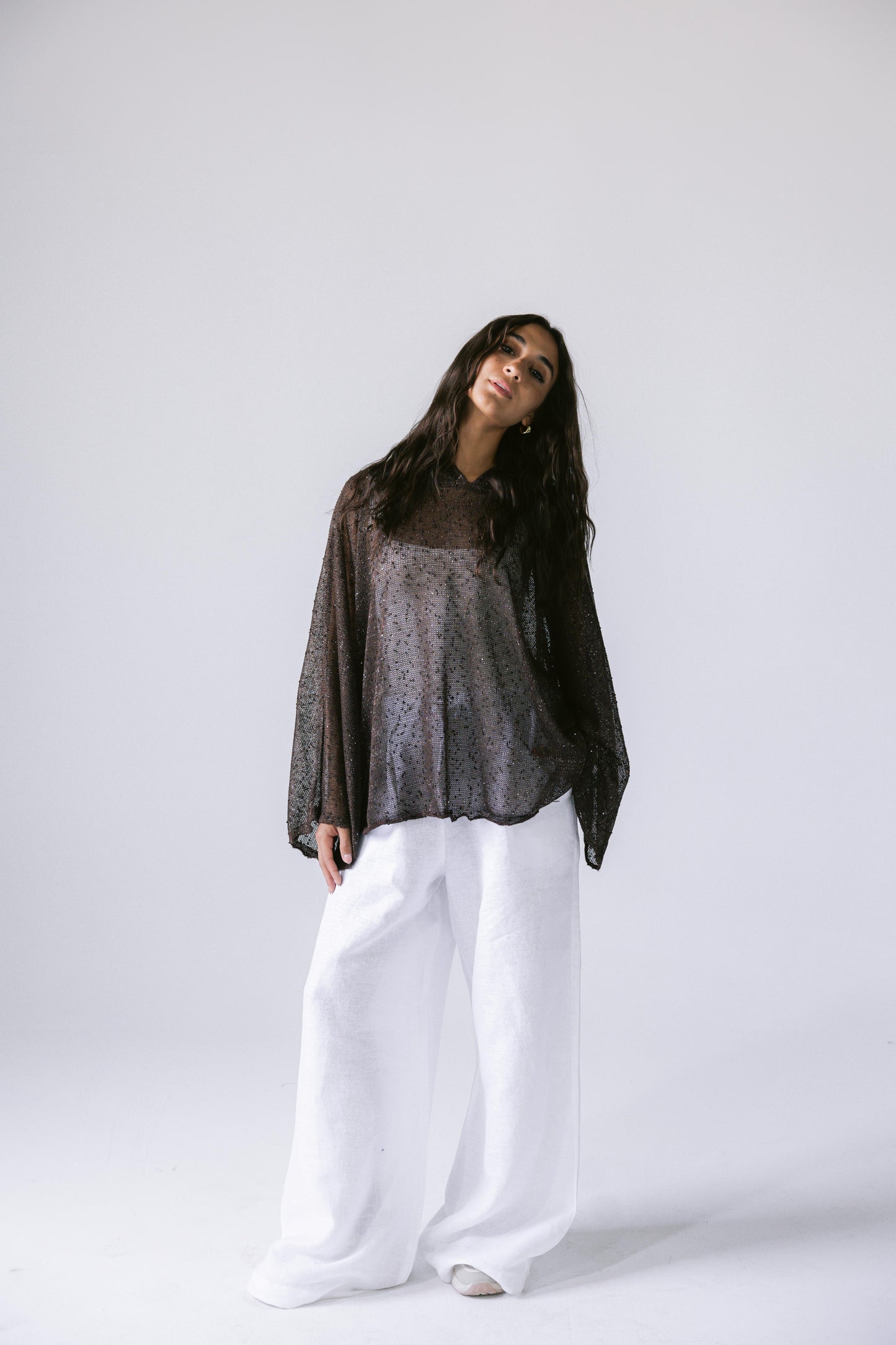Midnight Crochet Top - Brown