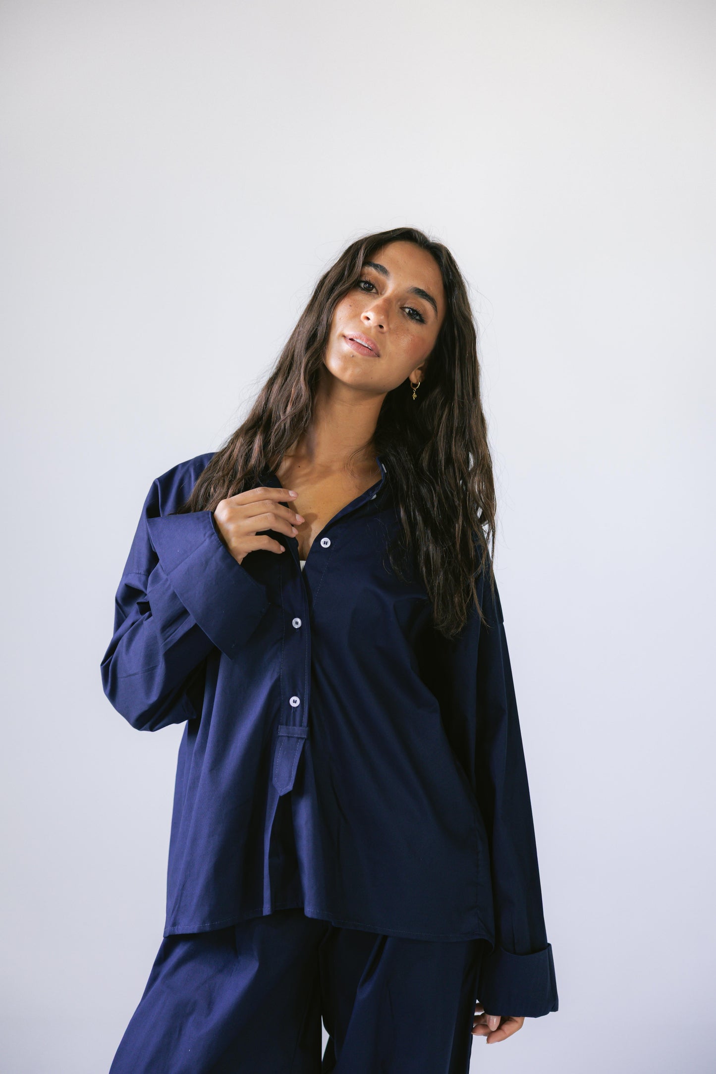 By The Beach Poplin Set - Blueberry