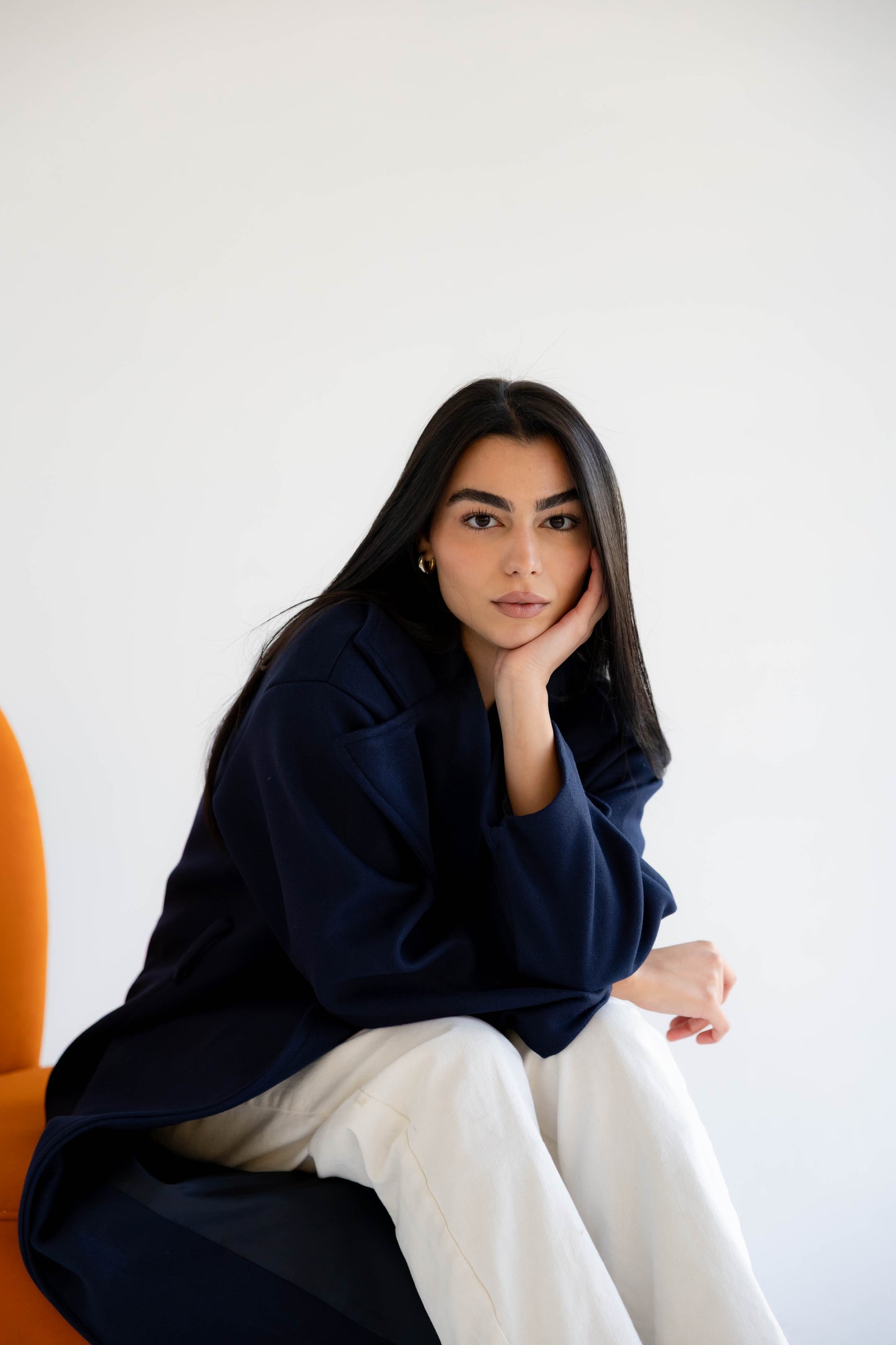 Snow Grace Coat In Navy