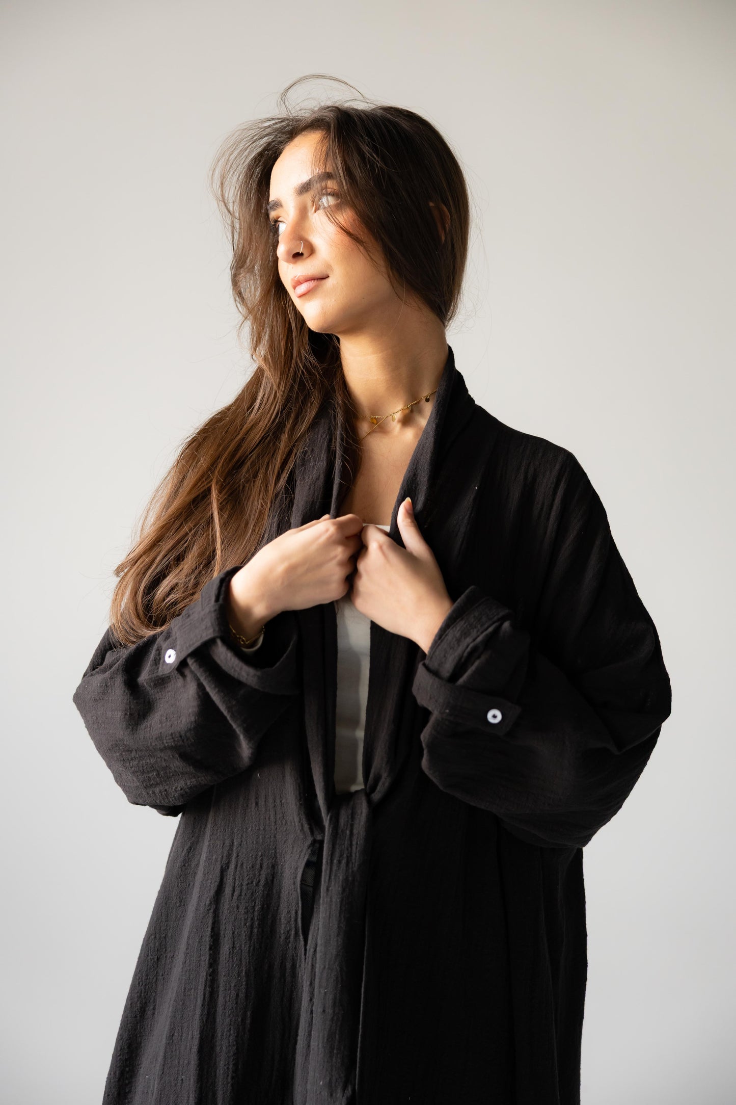 Sunset Flow Cardigan In Black