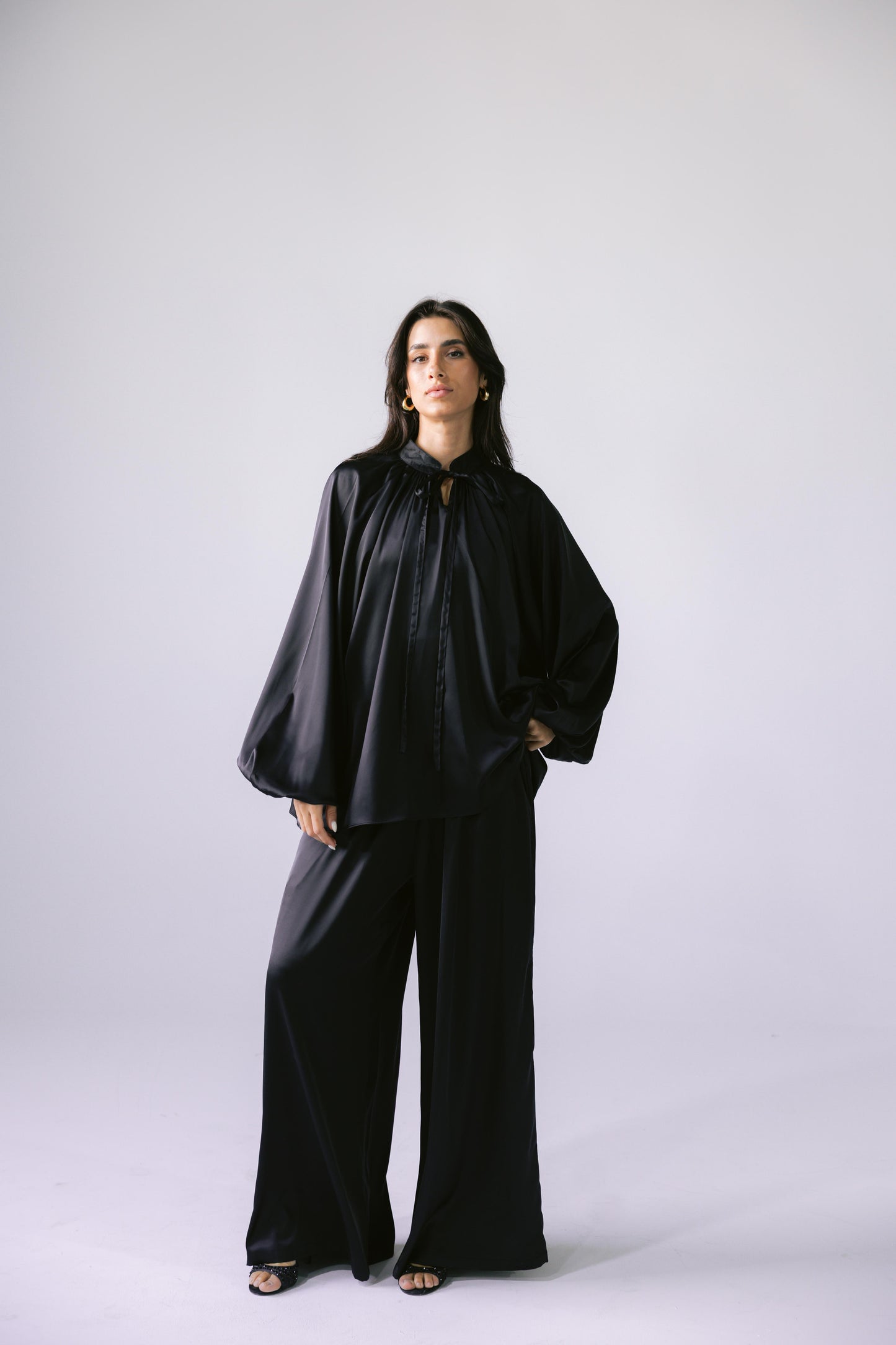 Satin Affair Set - Black