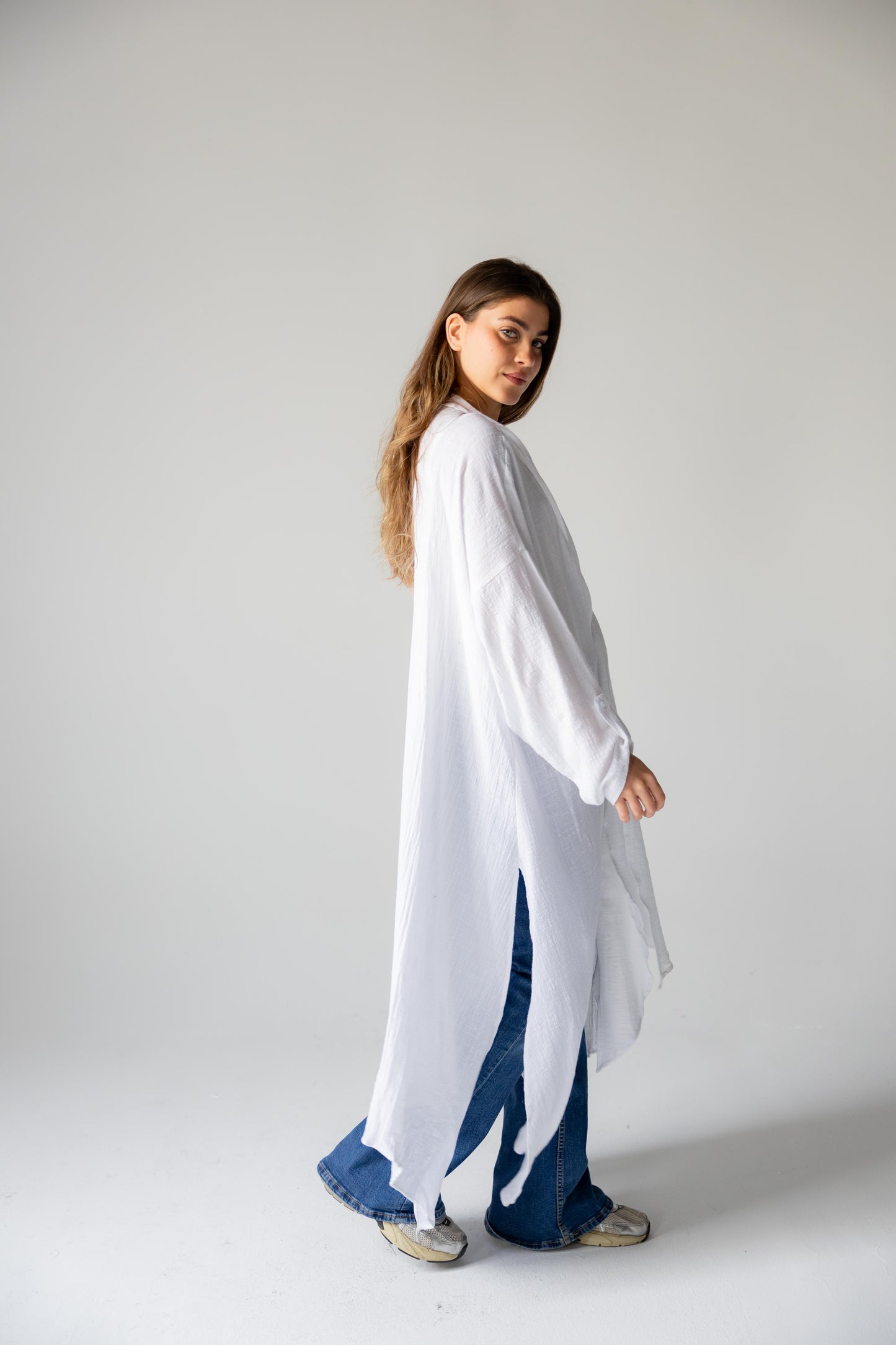 Sunset Flow Cardigan - White