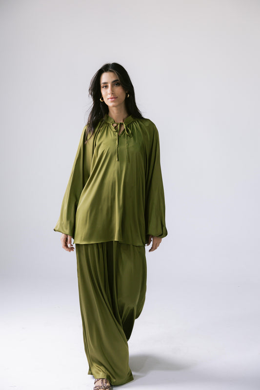 Satin Affair Set - Kiwi