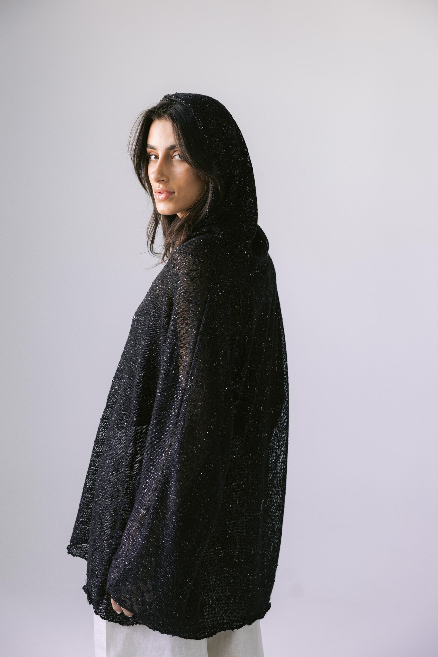 Midnight Crochet Top - Black