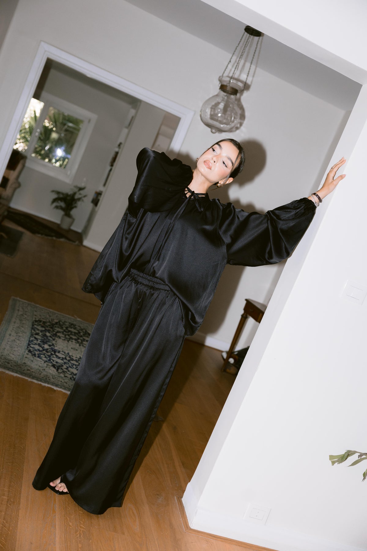 Satin Affair Set - Black