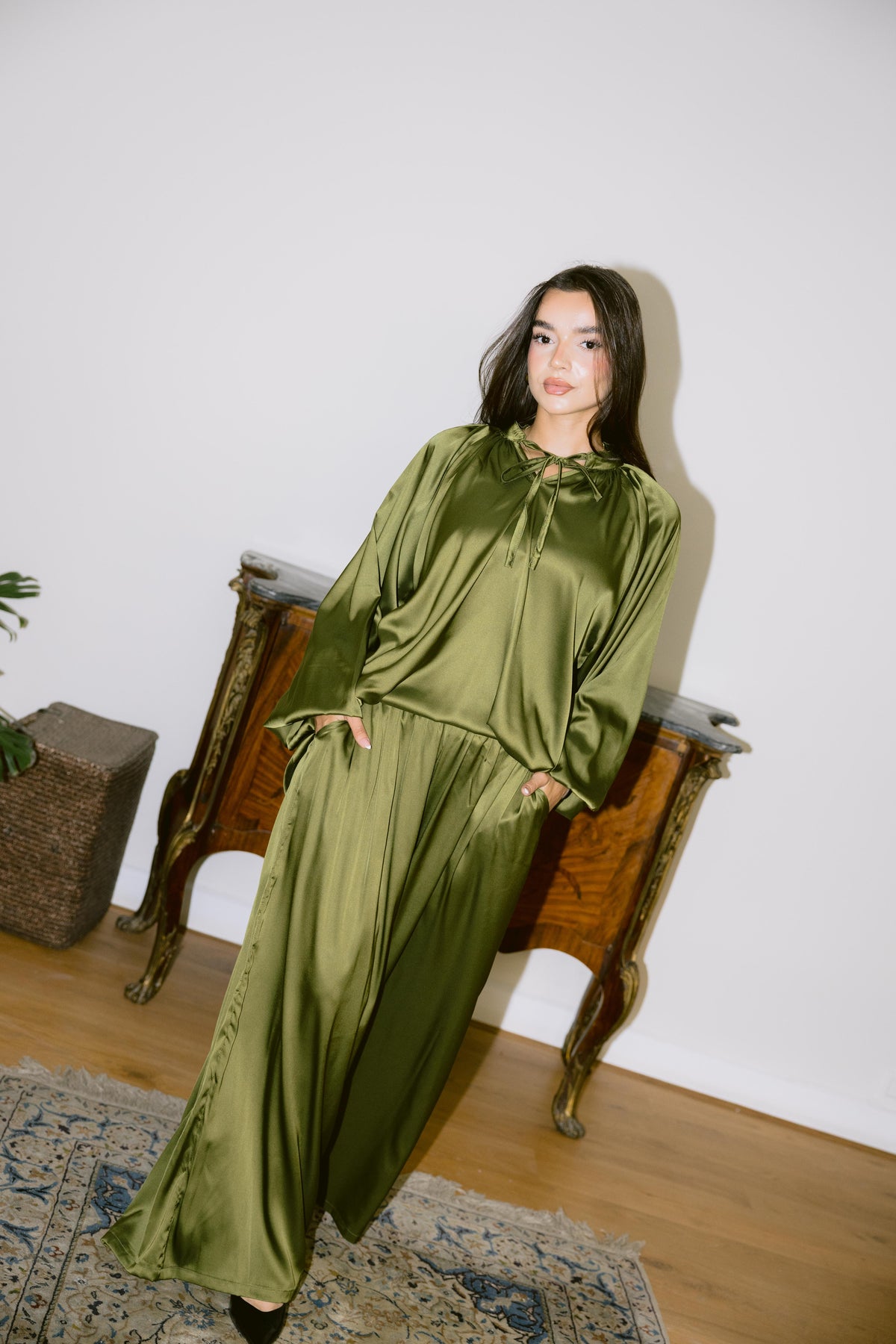 Satin Affair Set - Kiwi