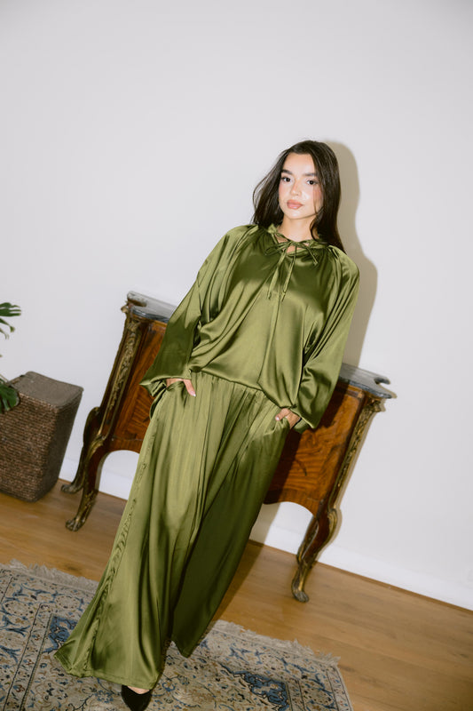 Satin Affair Set - Kiwi