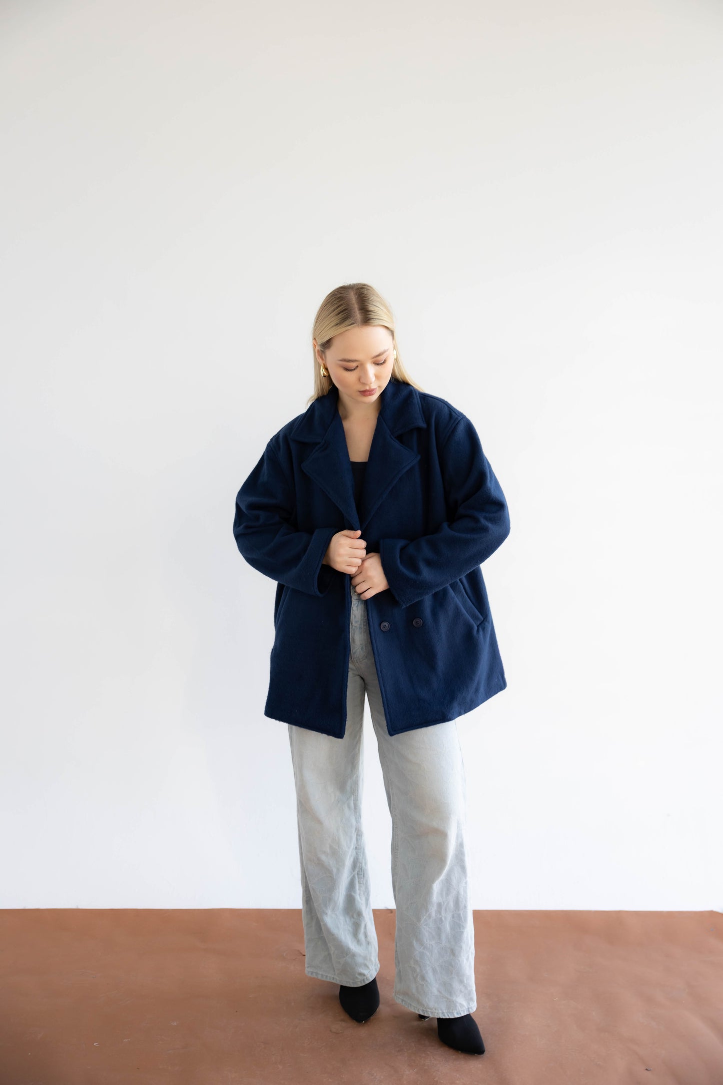 Fur Muse Jacket In Navy