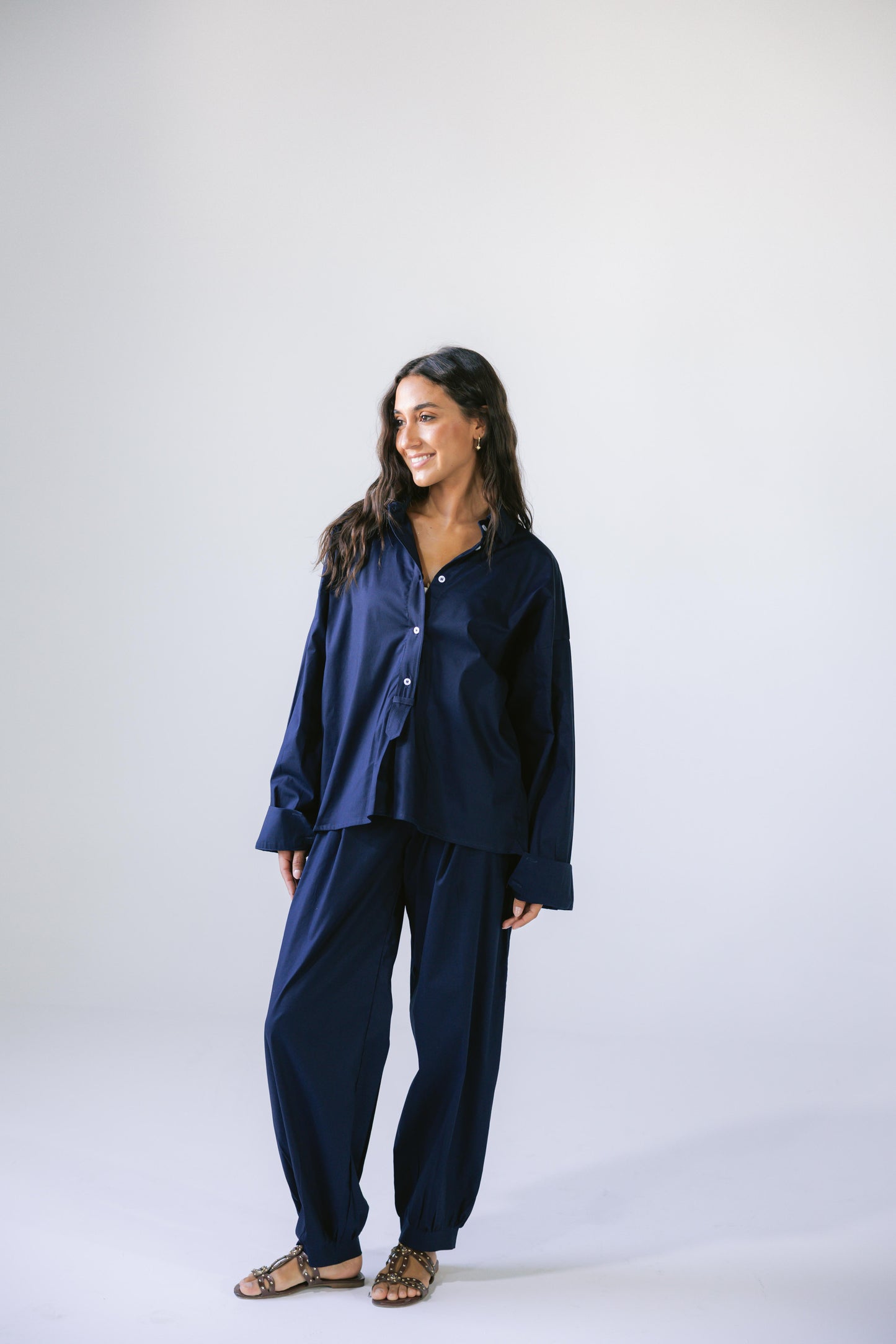By The Beach Poplin Set - Blueberry