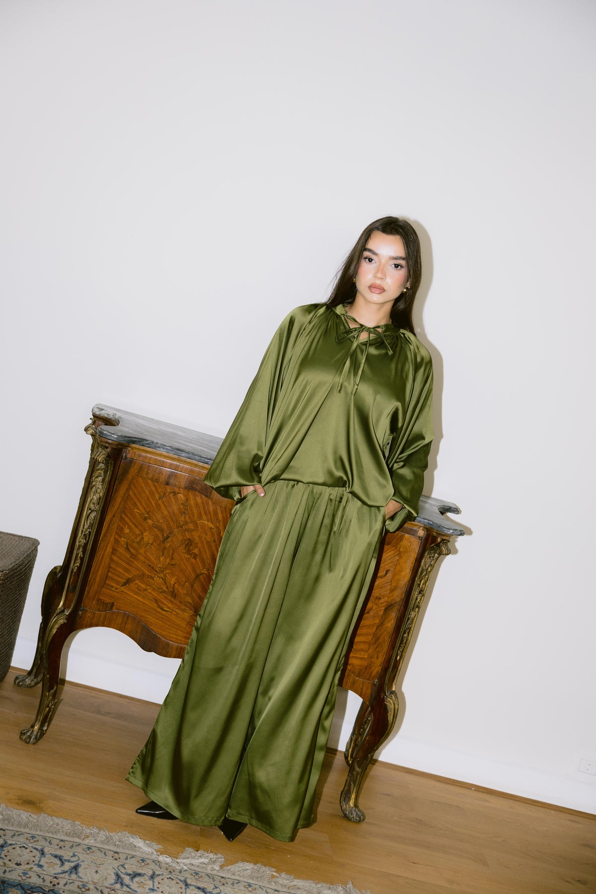 Satin Affair Set - Kiwi