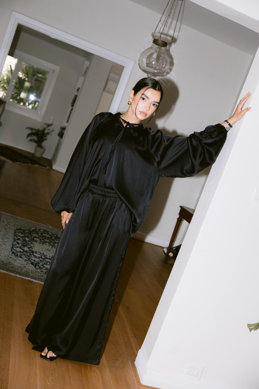 Satin Affair Set - Black