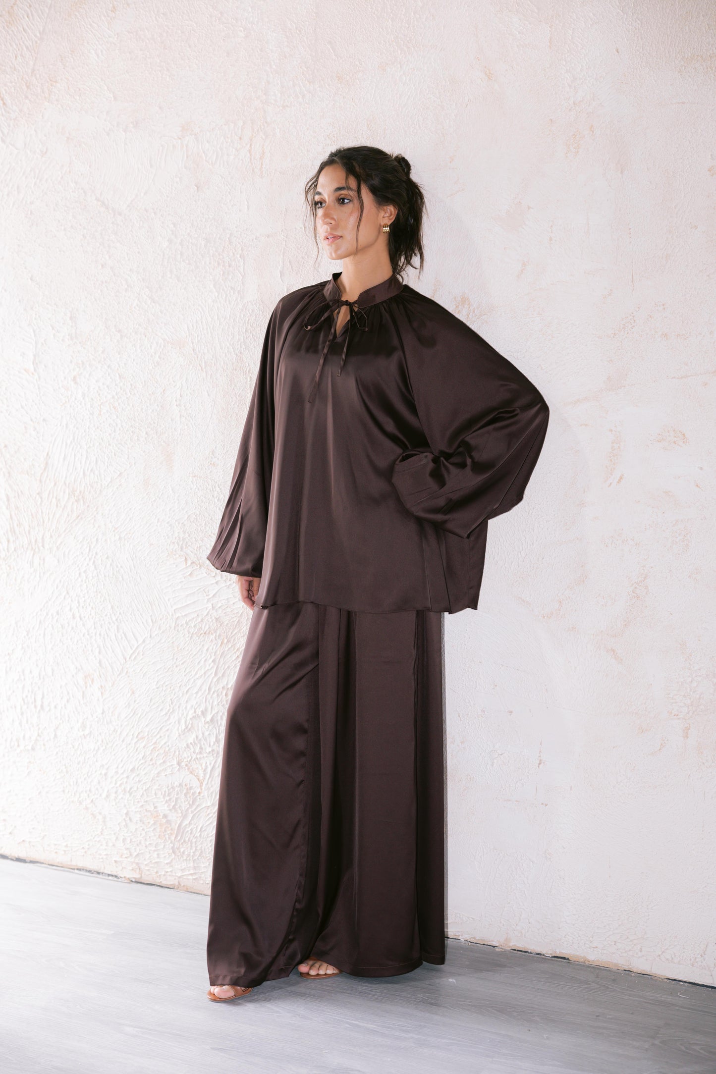 Satin Affair Set - Brown