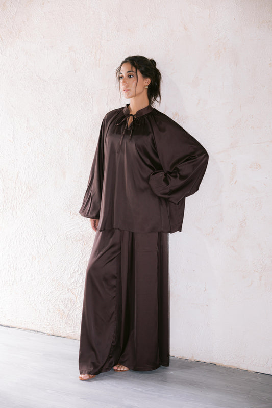 Satin Affair Set - Brown