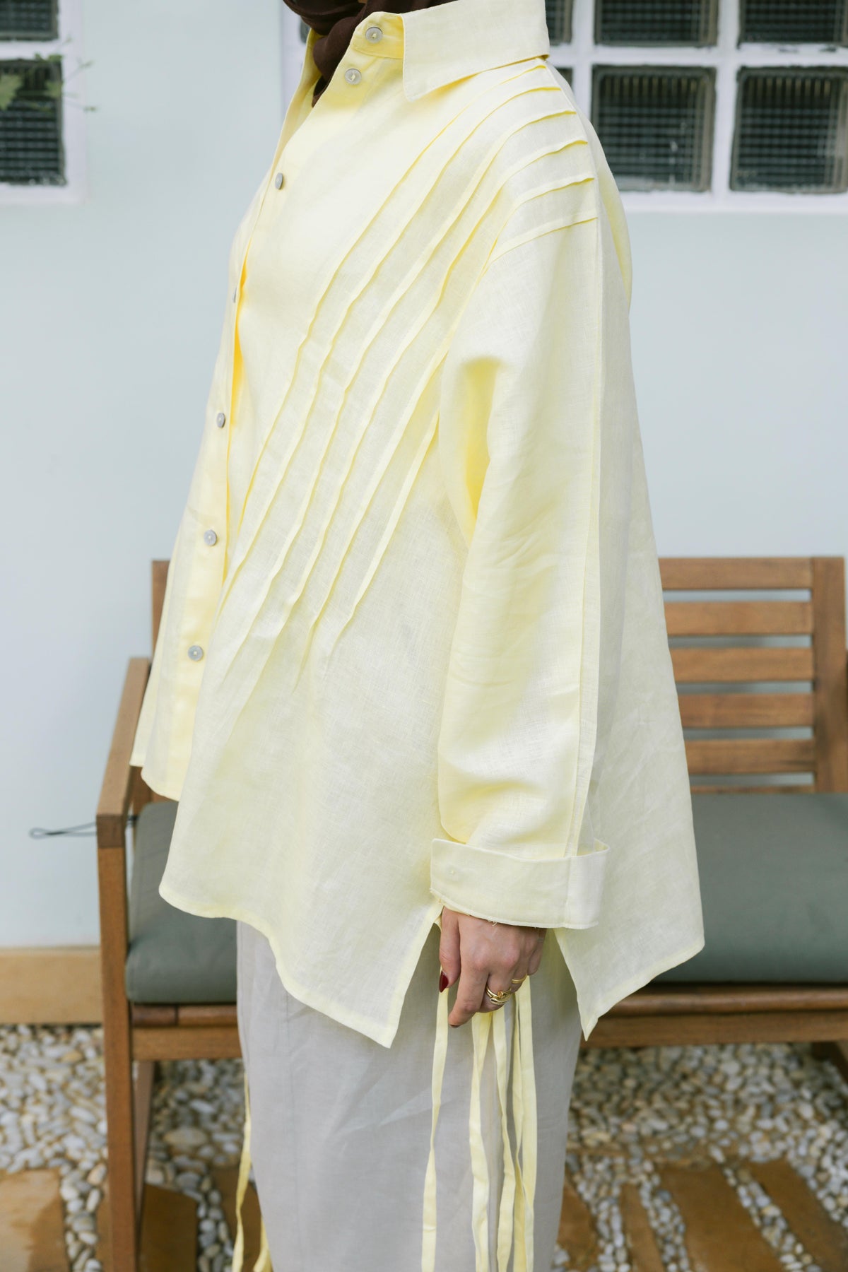 Summer Fringes Linen Shirt - Butter Yellow