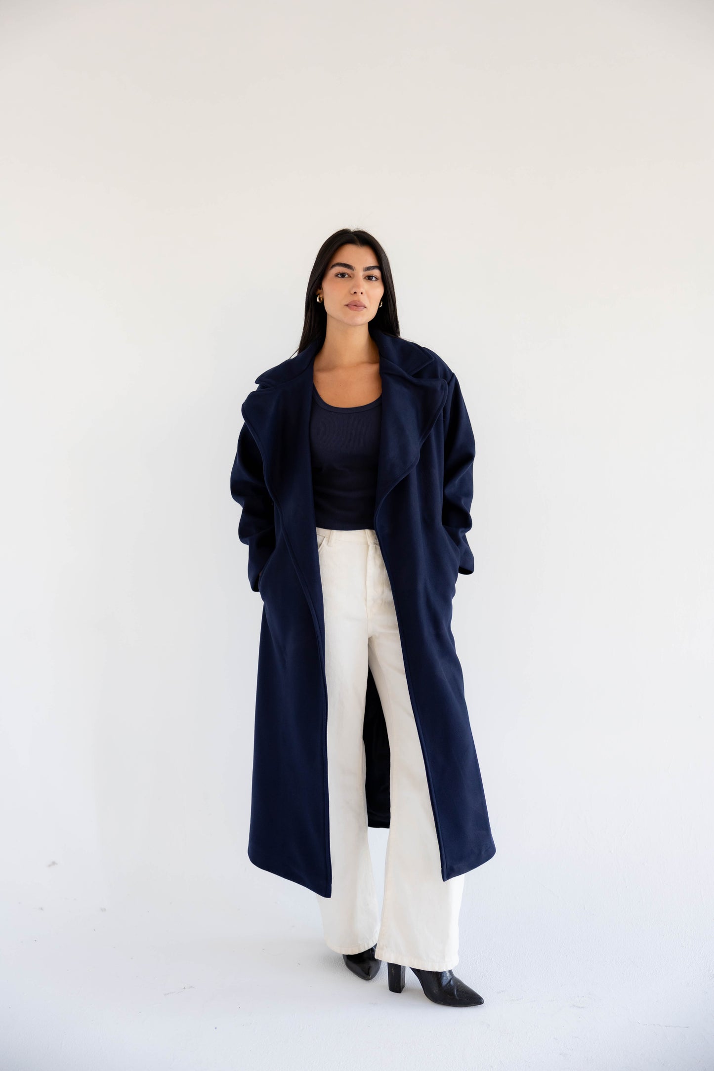 Snow Grace Coat In Navy