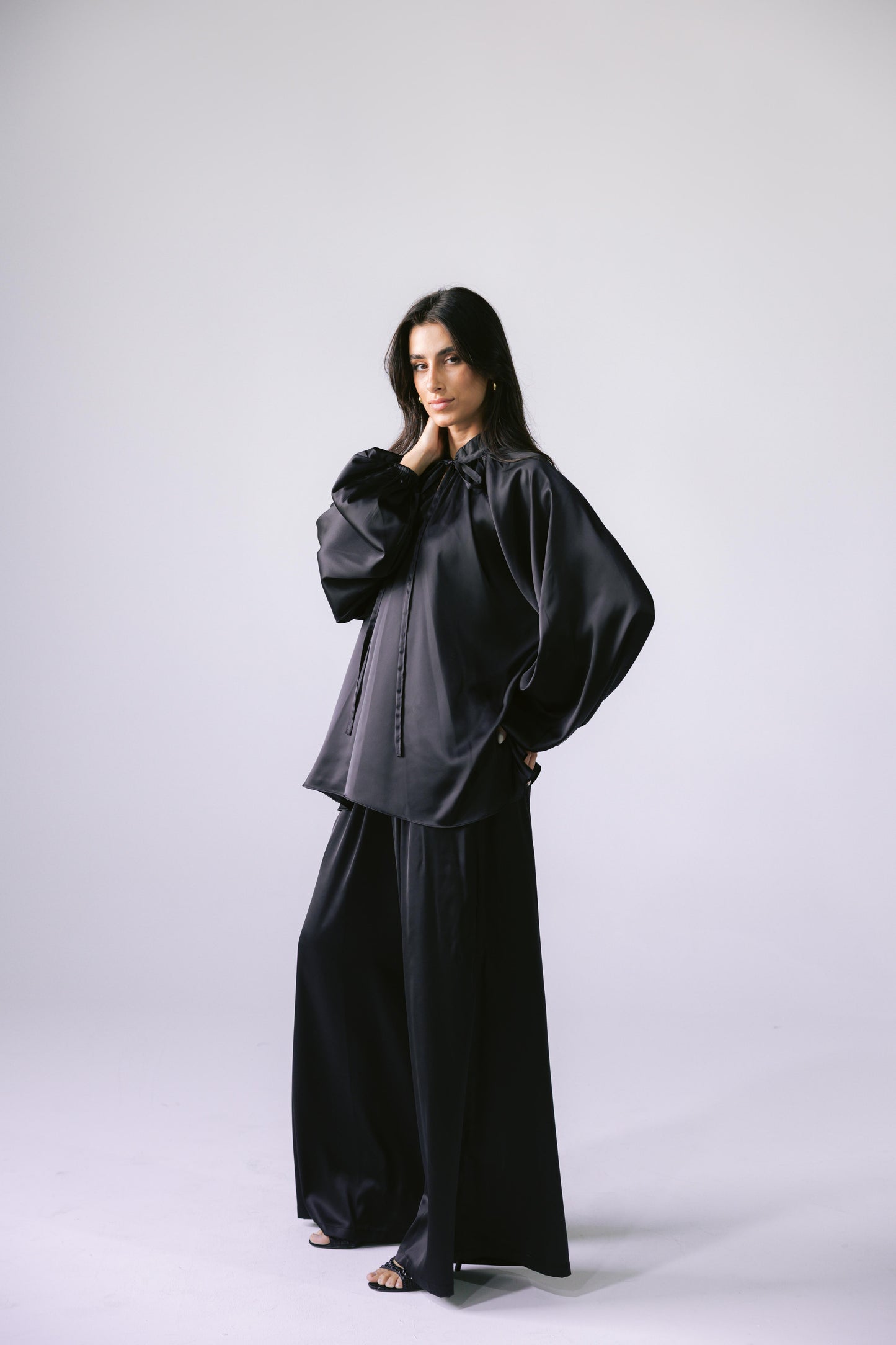Satin Affair Set - Black