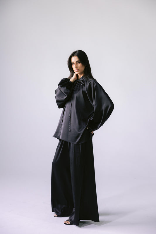 Satin Affair Set - Black