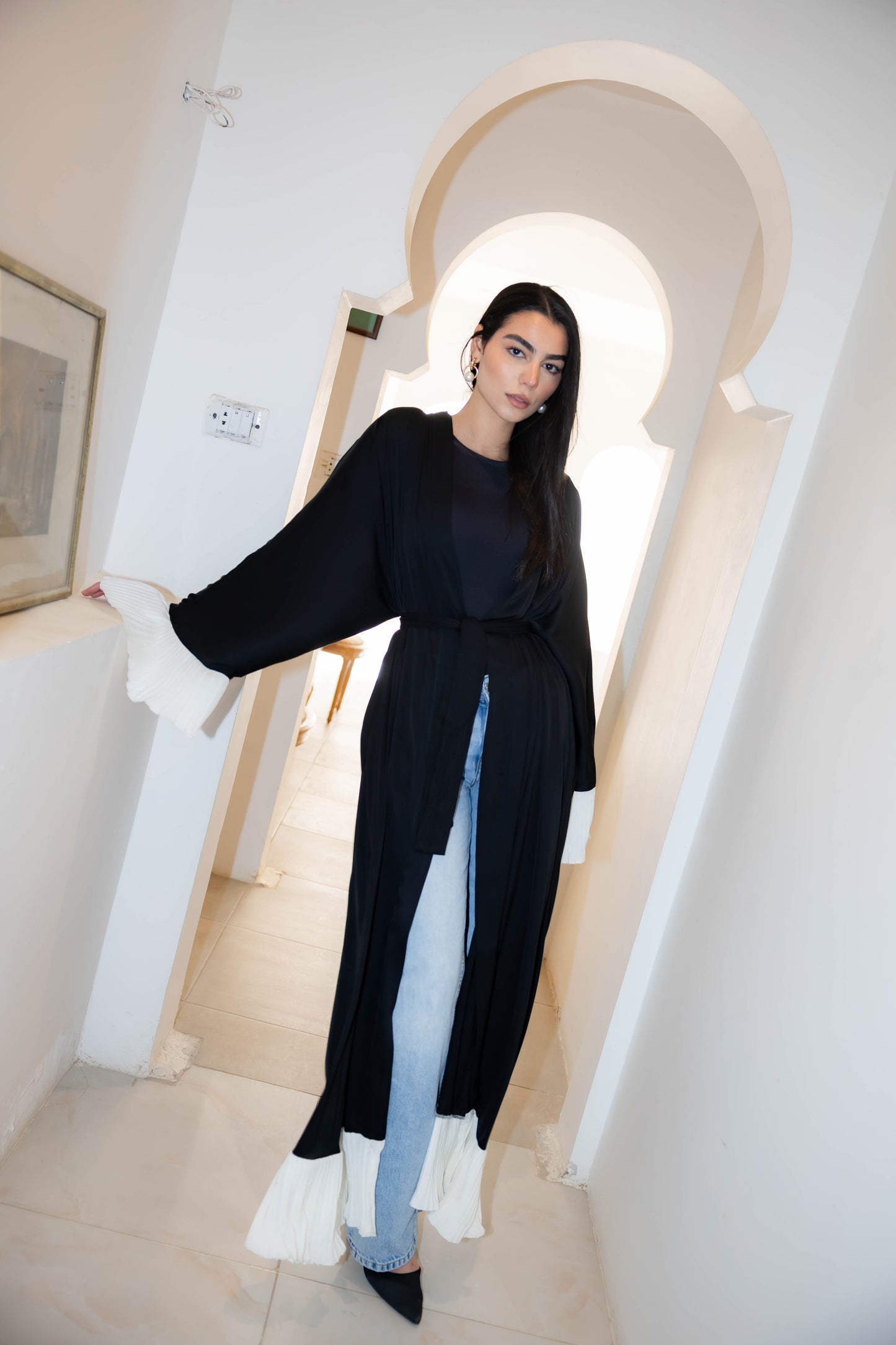 Grace Kaftan - Black X White