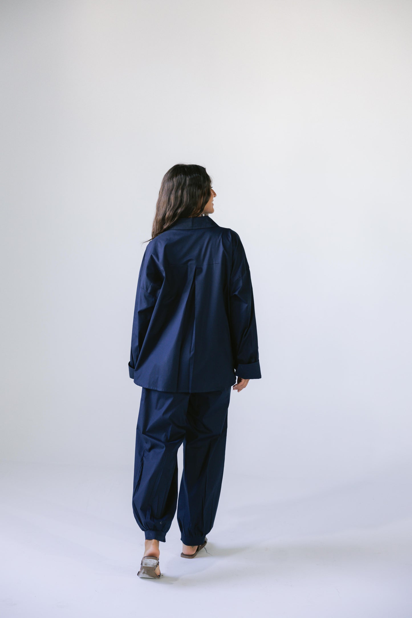 By The Beach Poplin Set - Blueberry