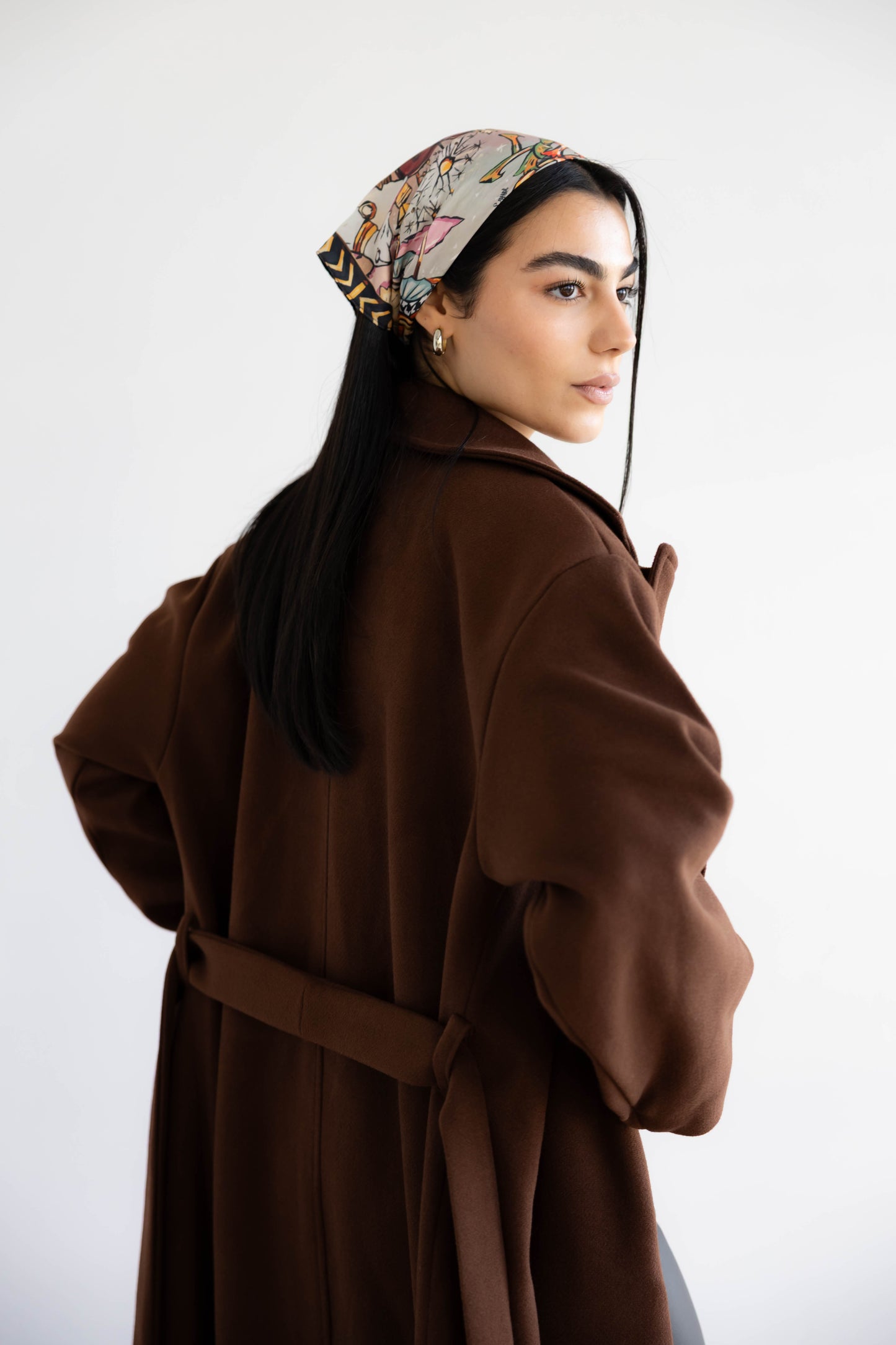 Snow Grace Coat In Toffee