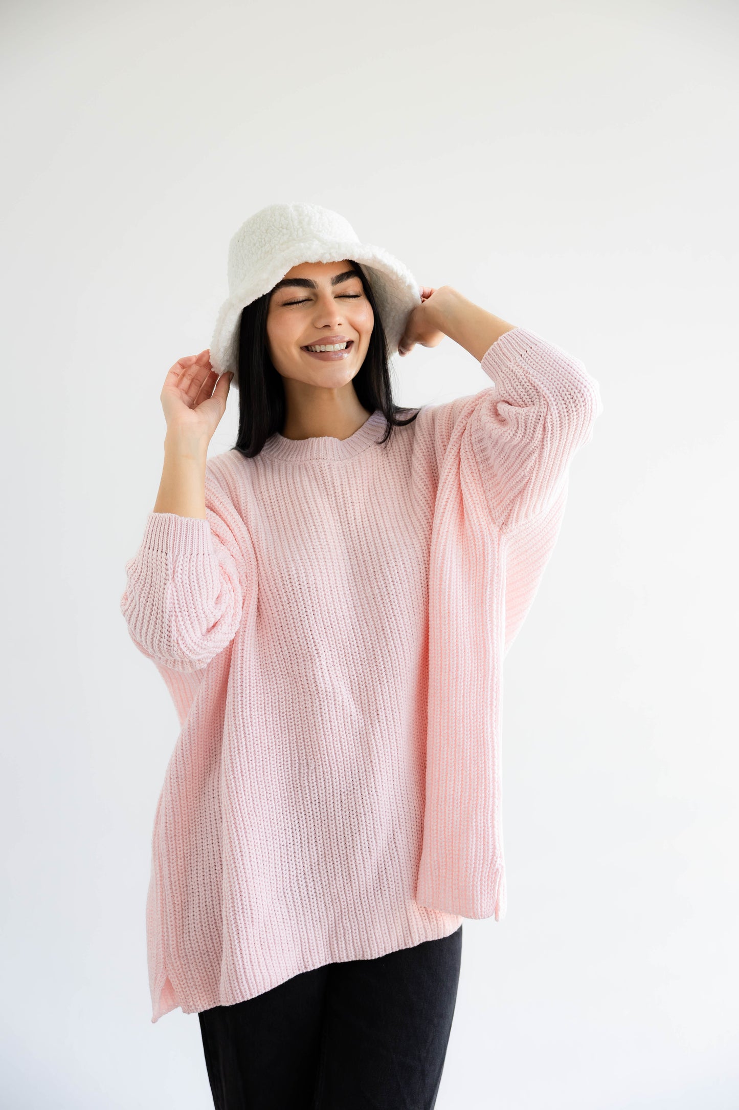 Bubblegum Knit Pullover In Peony