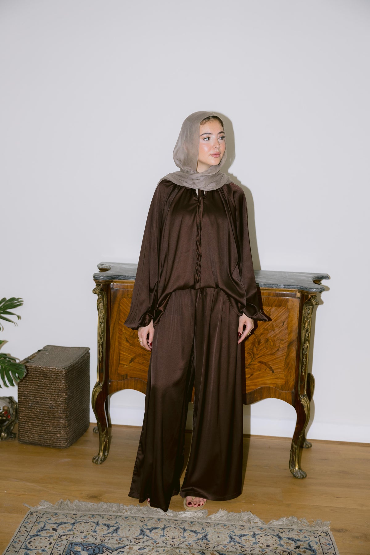 Satin Affair Set - Brown