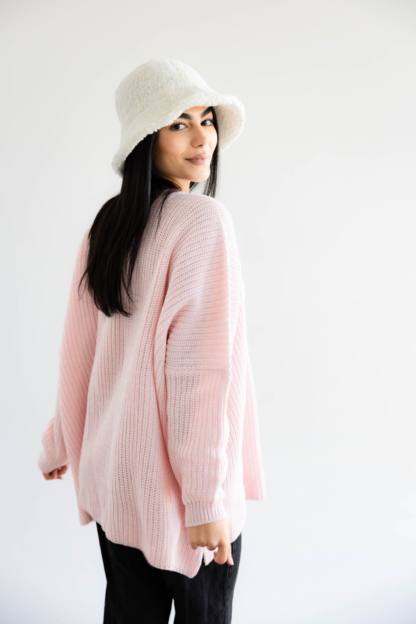 Bubblegum Knit Pullover In Peony