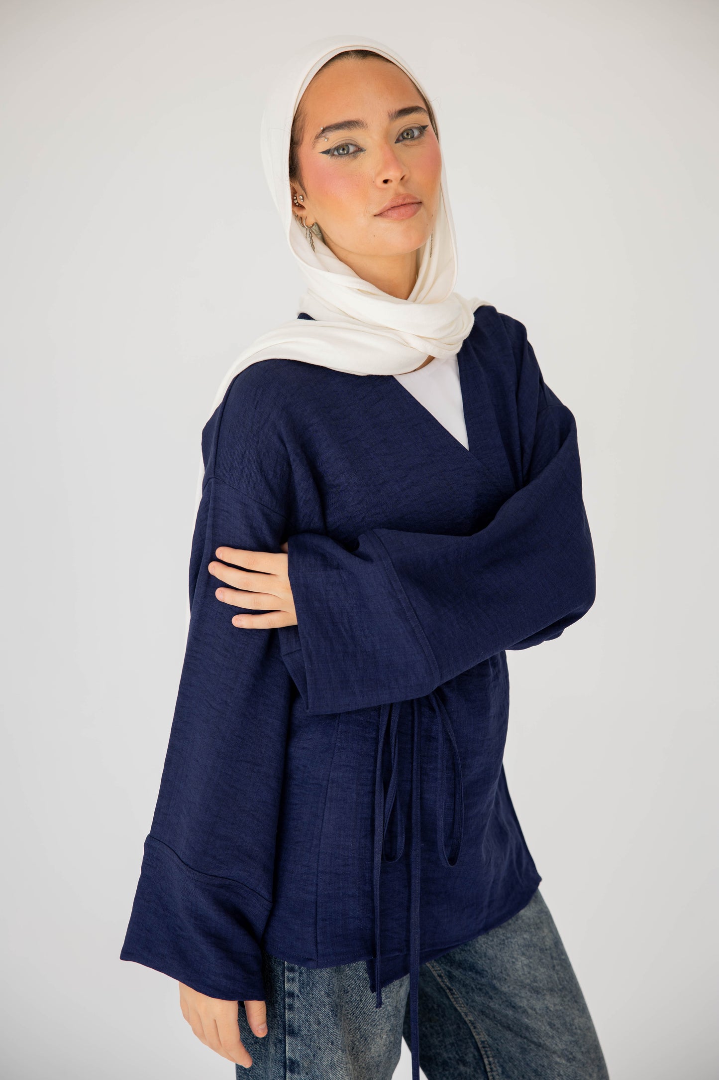 Luna wrap in navy blue