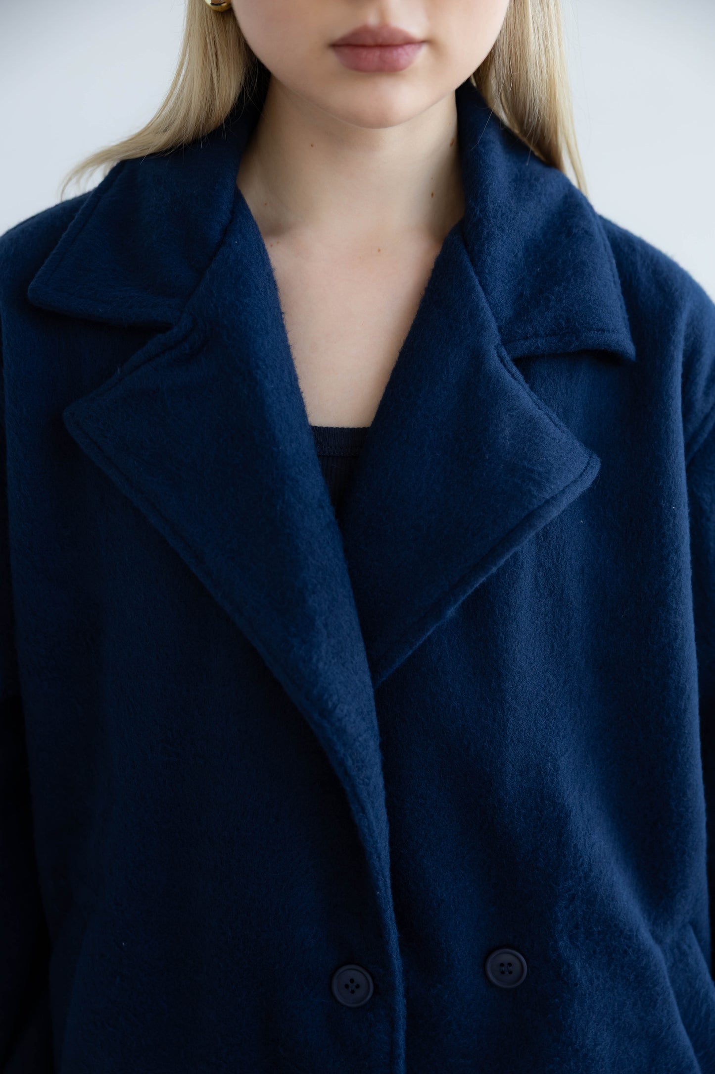 Fur Muse Jacket In Navy