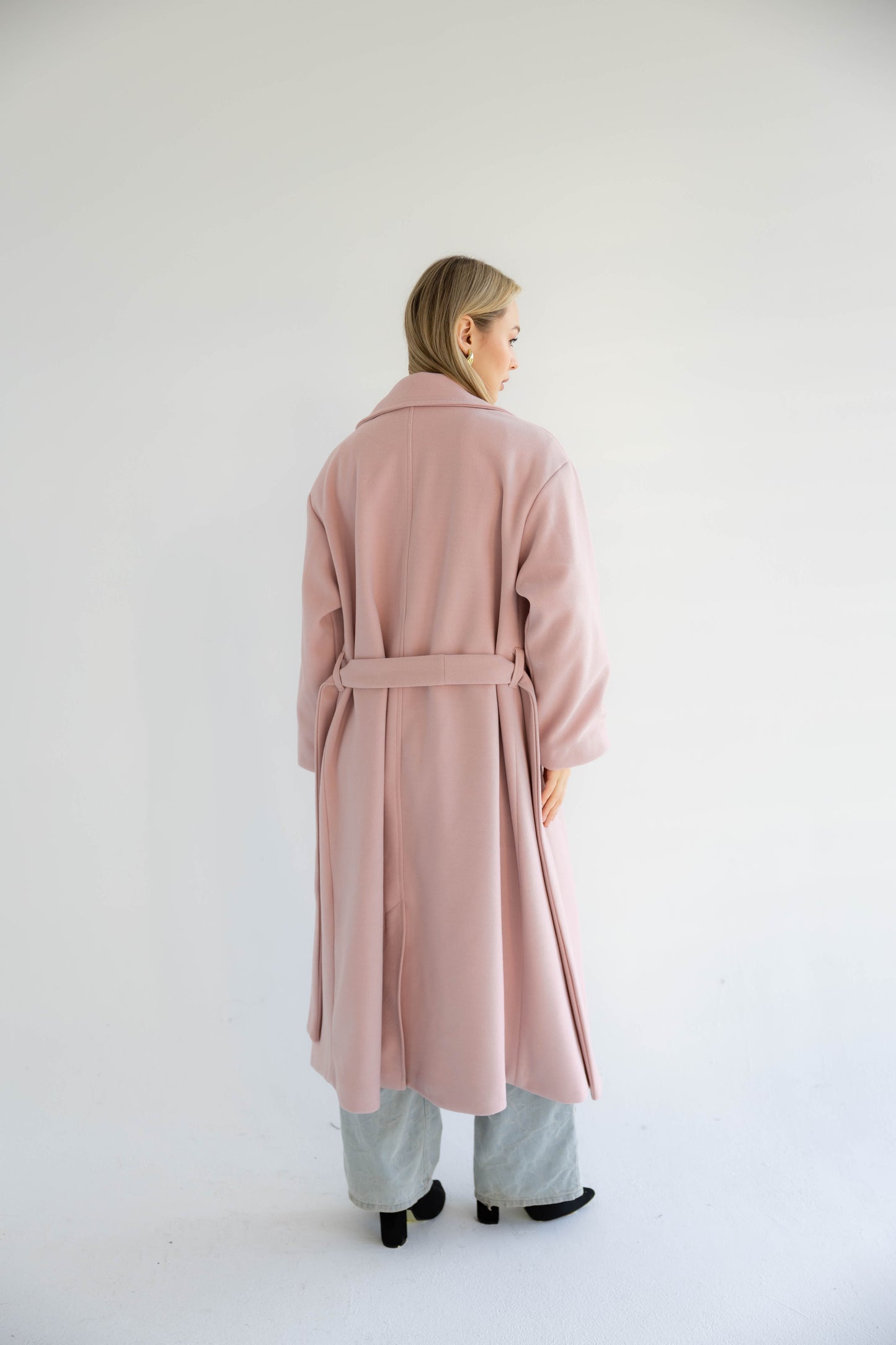 Snow Grace Coat In Blush