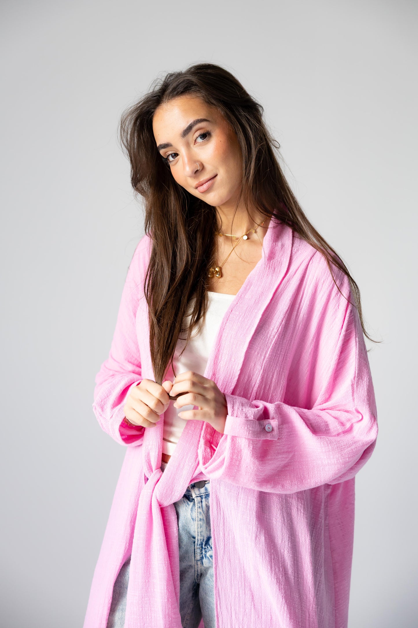 Sunset Flow Cardigan - Pink