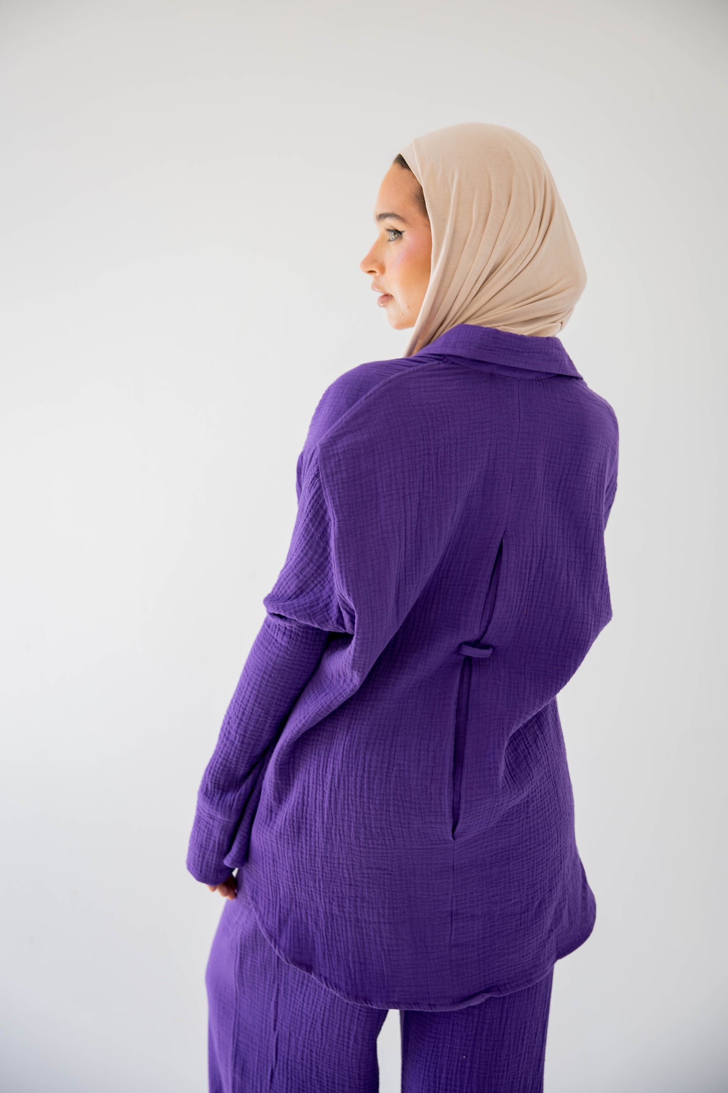 The breezy set in deep purple