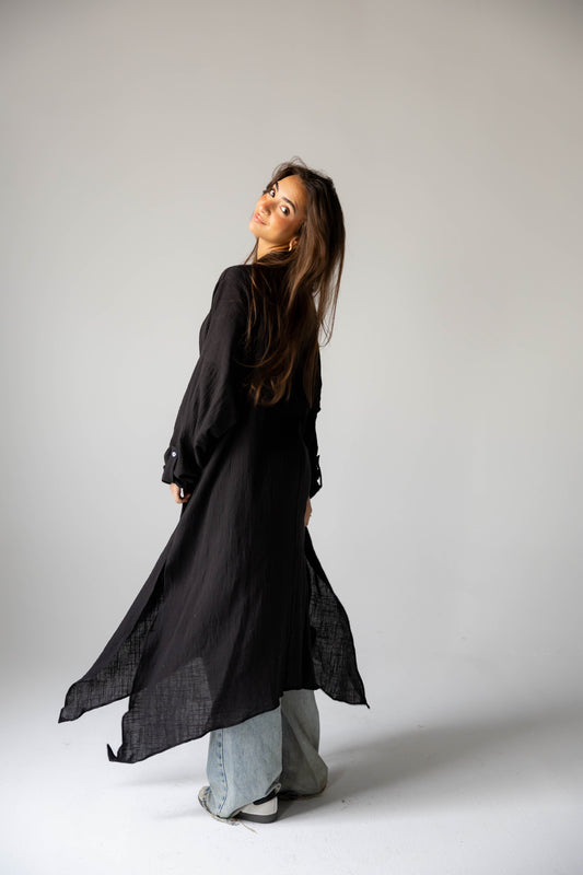 Sunset Flow Cardigan In Black