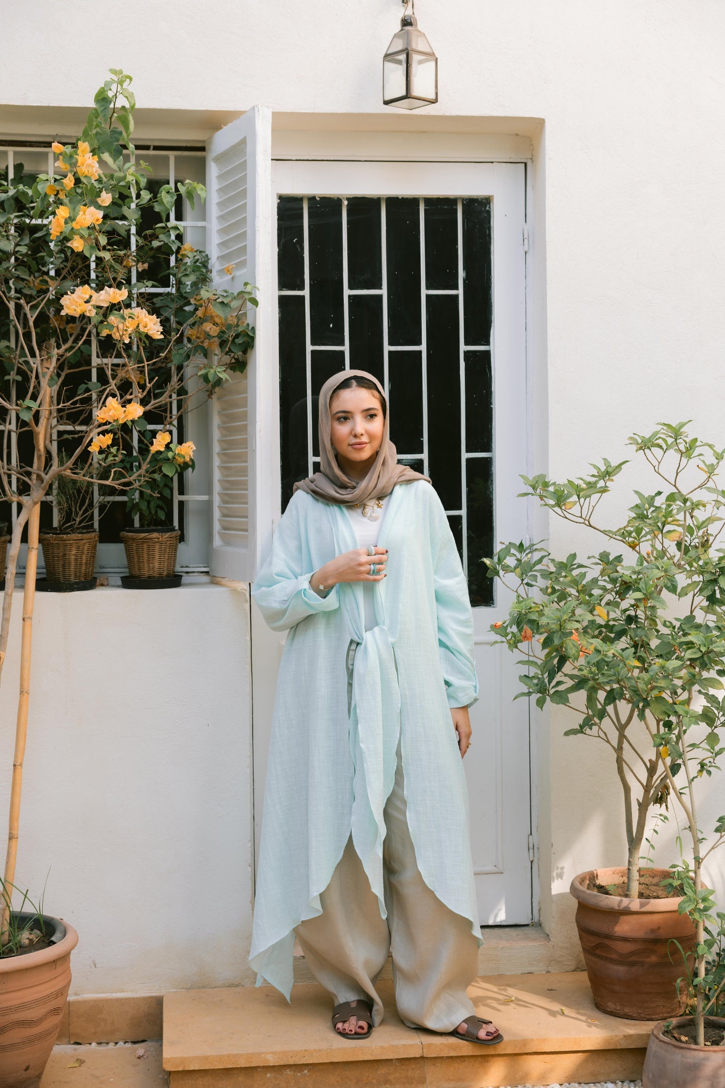 Sunset Flow Cardigan - Sky Blue