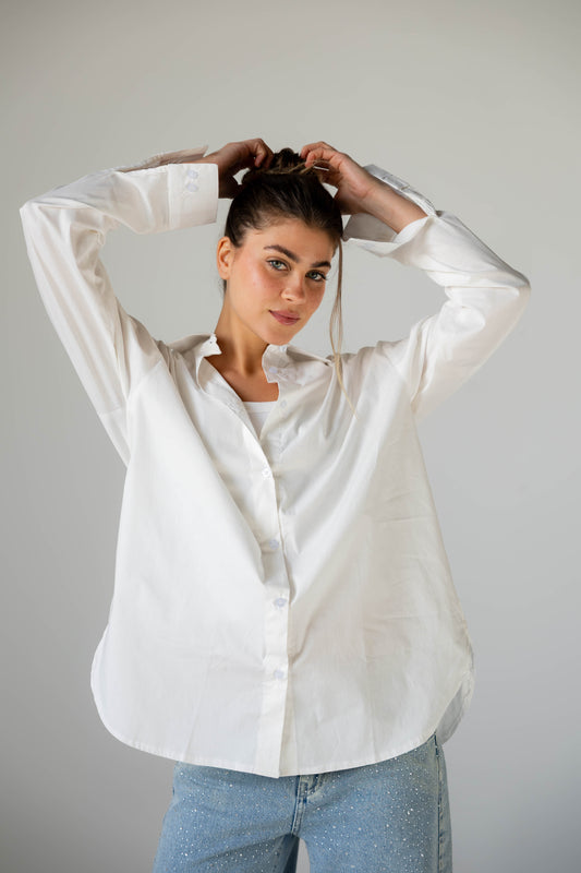 Whisper shirt in white [ Non-Transparent ]