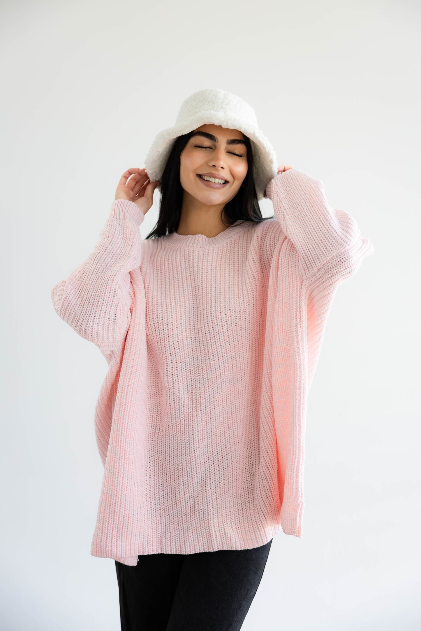 Bubblegum Knit Pullover In Peony