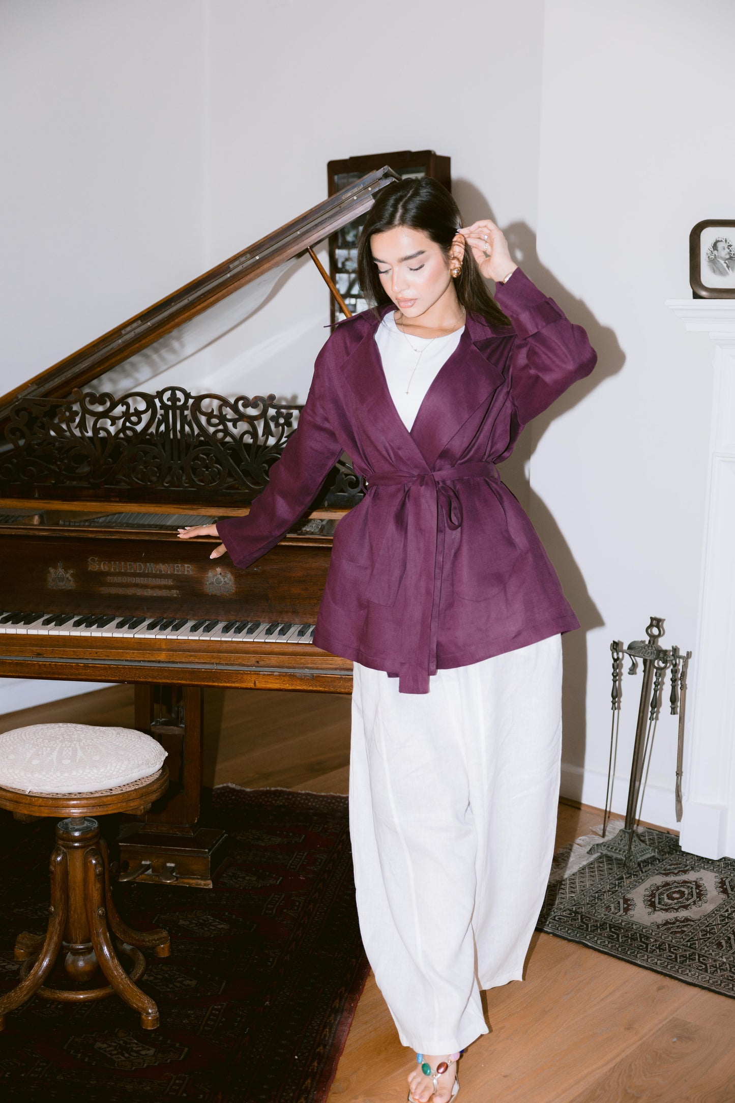 Ballon Linen Pants - White