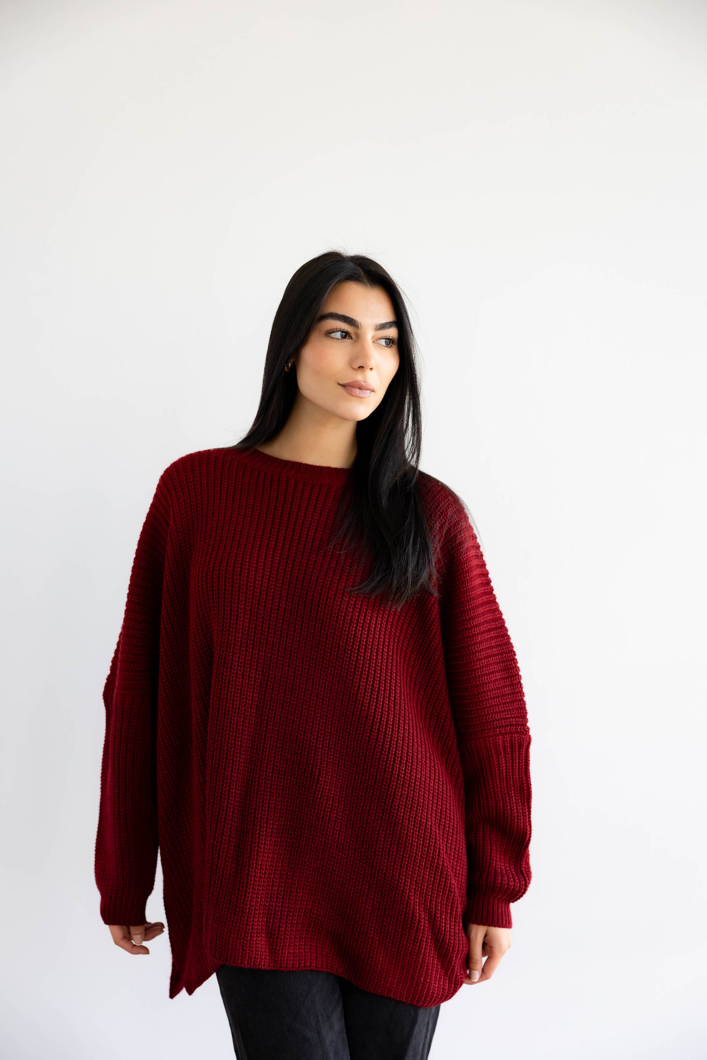 Bubblegum Knit Pullover In Ruby