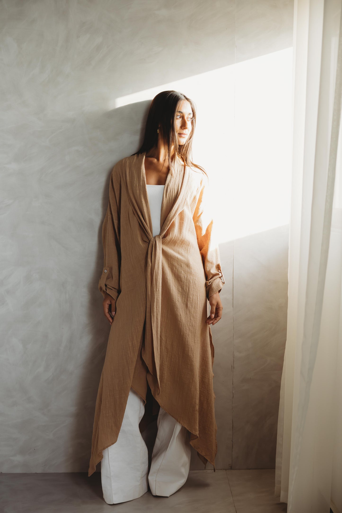 Sunset Flow Cardigan - Cafe