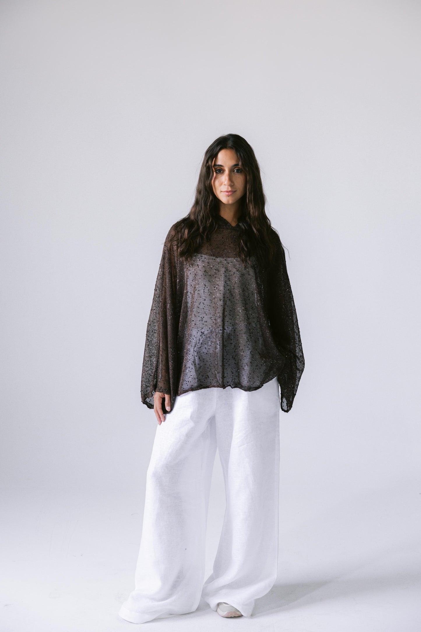Midnight Crochet Top - Brown