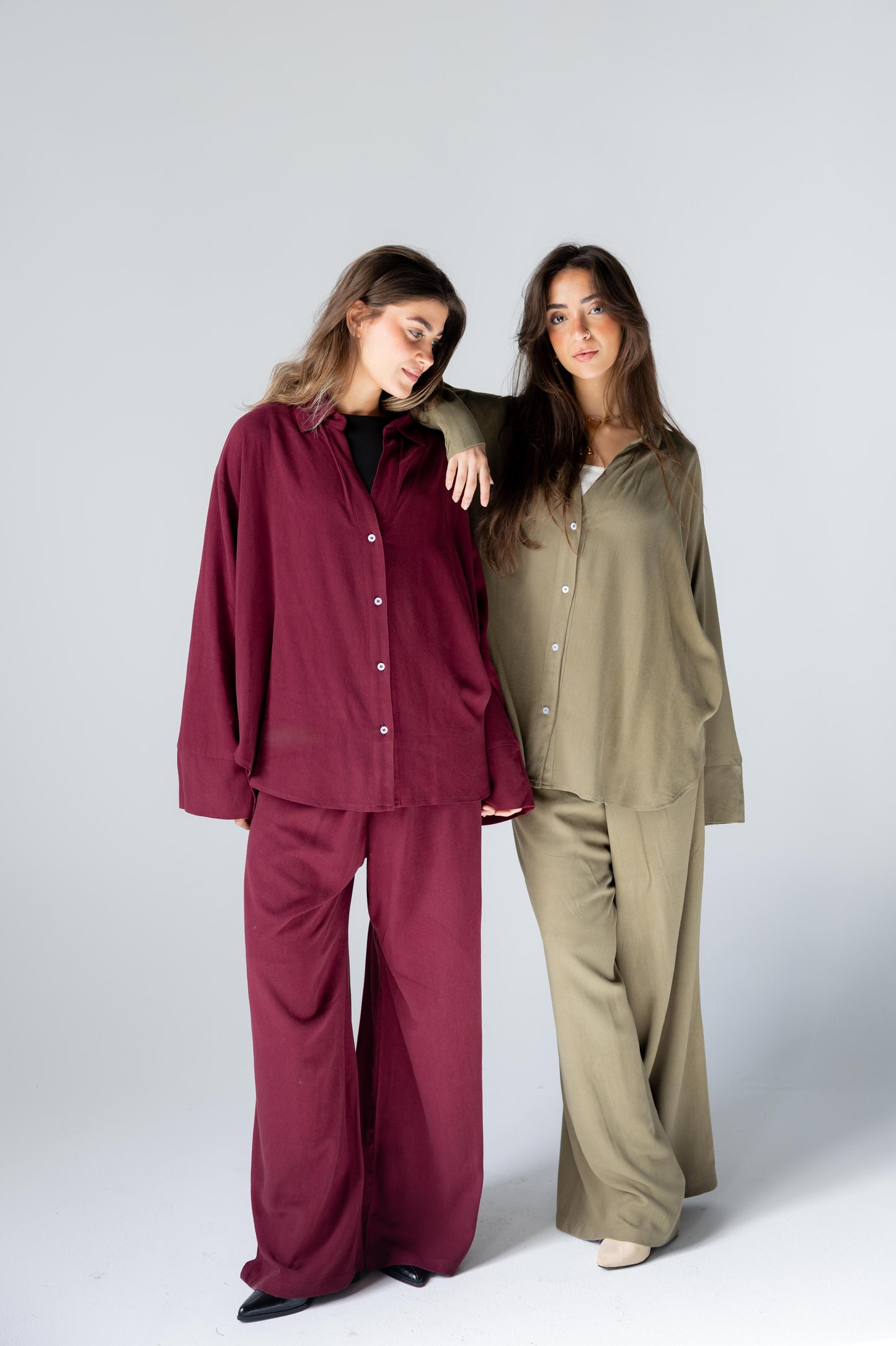 Soft Breeze Linen Set - Olive