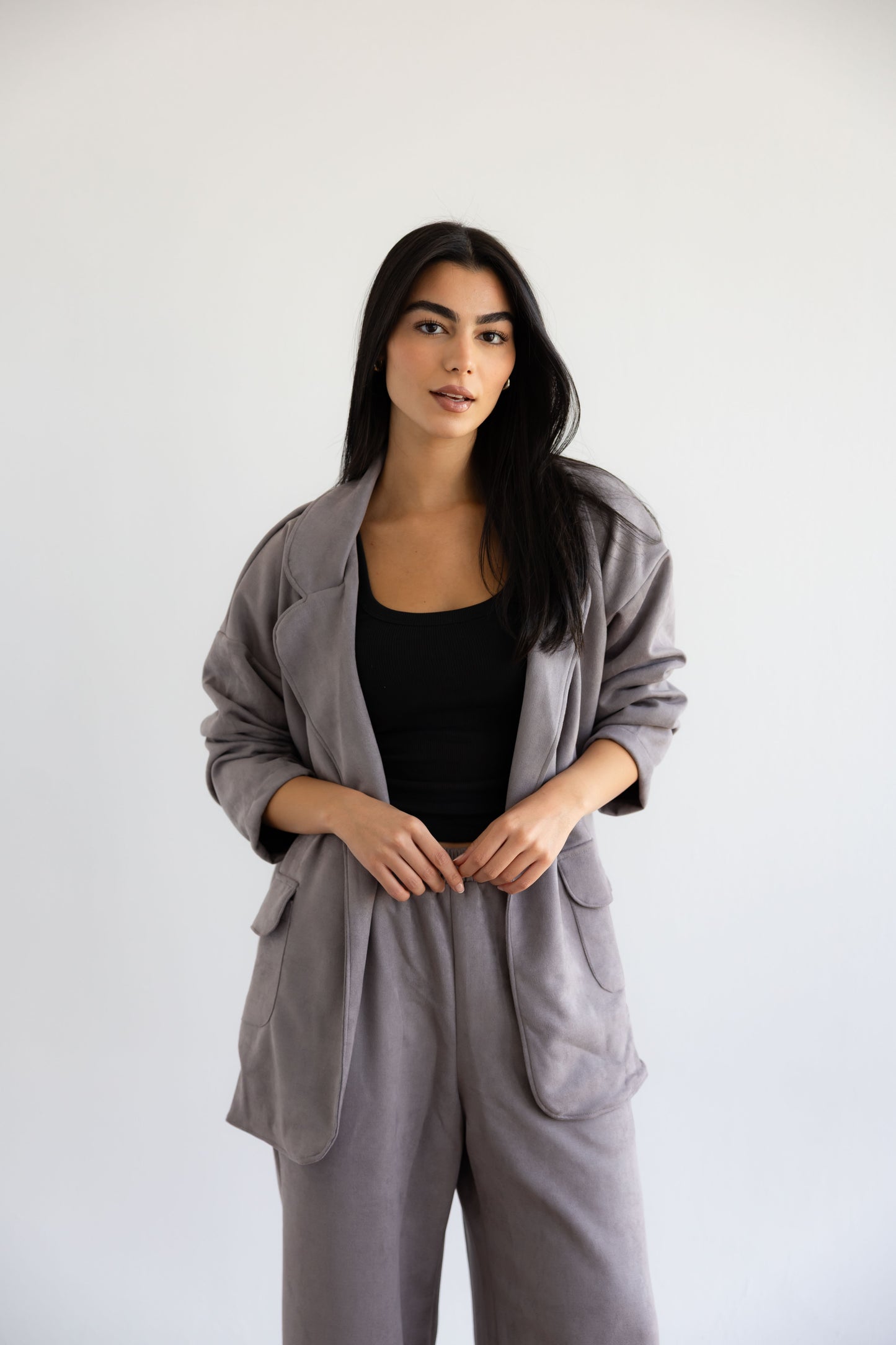 The Velvet Set In Grey