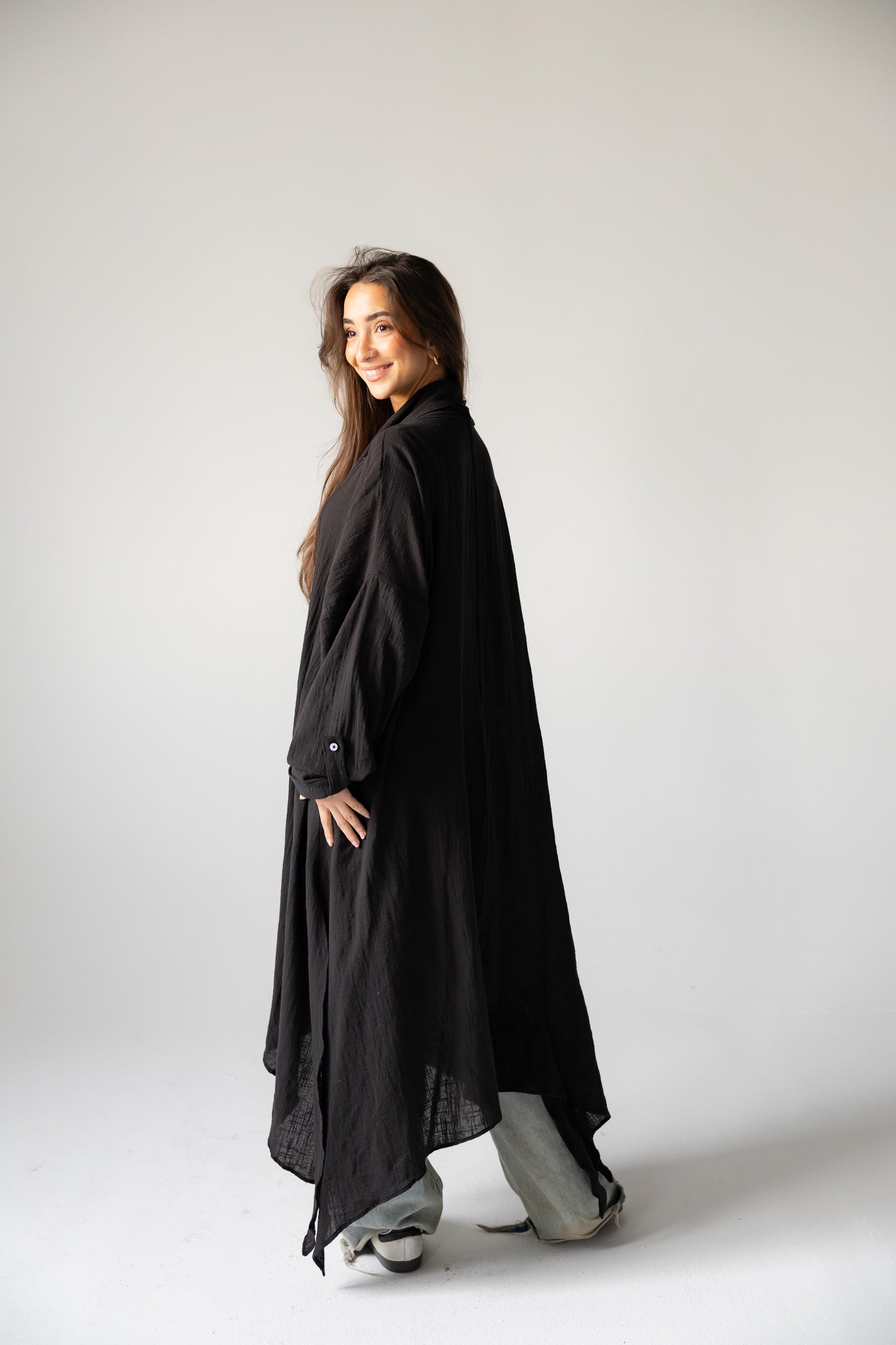 Sunset Flow Cardigan In Black