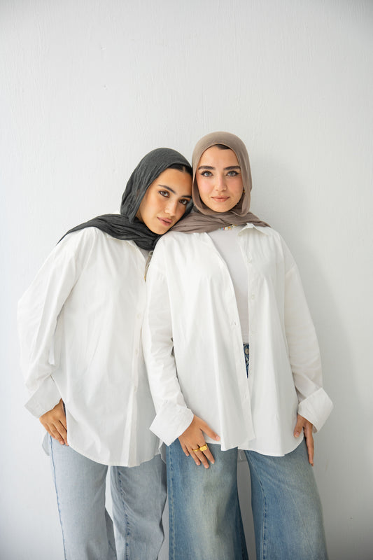 Whisper shirt in white [ Non-Transparent ]