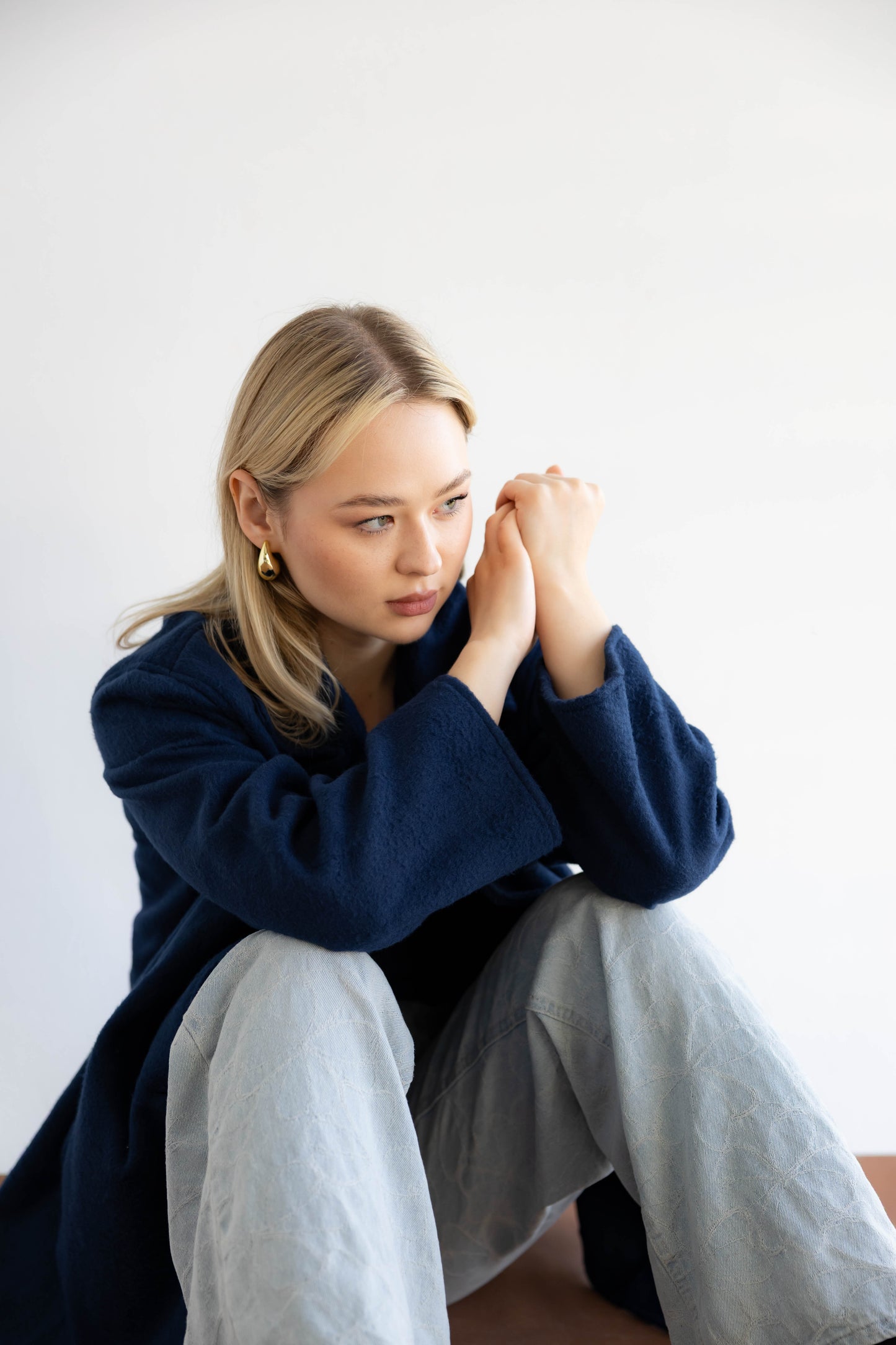 Fur Muse Jacket In Navy