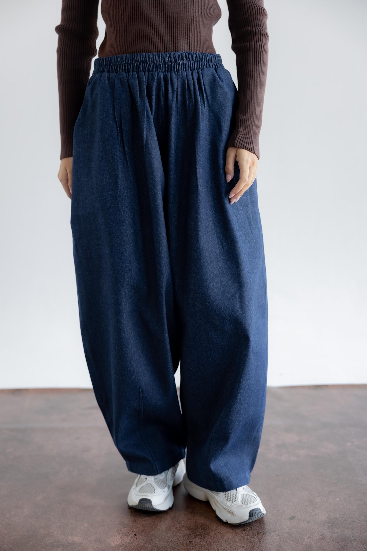 Ballon Denim Pants - Blue