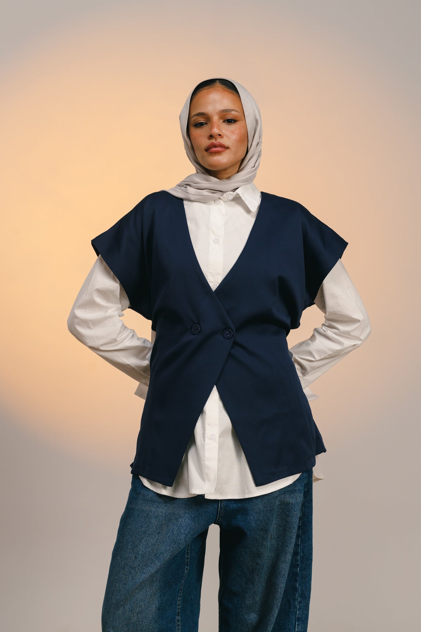 All in one vest - Navy